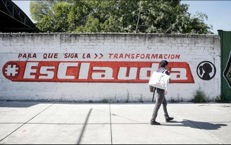 Bardas pintadas con el slogan “Es Claudia” han sido vistas en al menos 11 Entidades. EL INFORMADOR/C. Zepeda