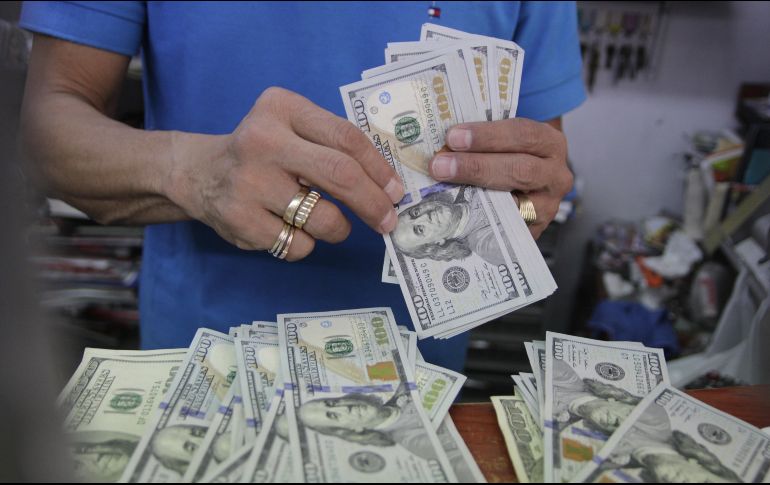 Este martes 06 de diciembre el tipo de cambio promedio del dólar estadounidense en México es de 19 pesos con 75 centavos. EL INFORMADOR/ ARCHIVO