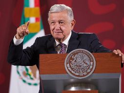 En Palacio Nacional, el Mandatario federal indicó que el combate al robo de combustible continúa arrojando resultados alentadores. SUN / G. Espinosa