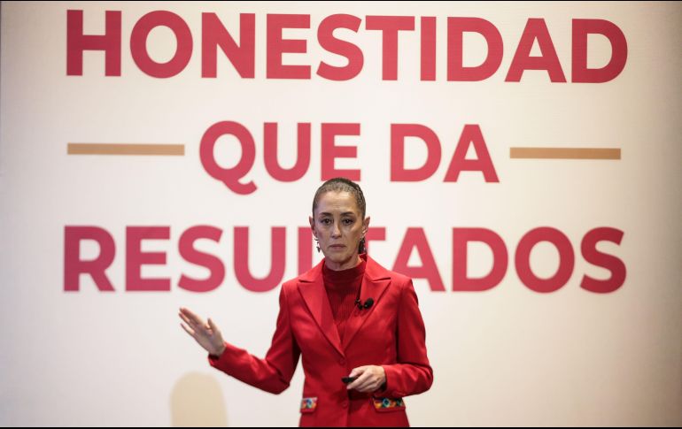 Sheinbaum aseguró que el INE, desde su punto de vista, viola la Constitución con las medidas cautelares impuestas. XINHUA/F. Cañedo