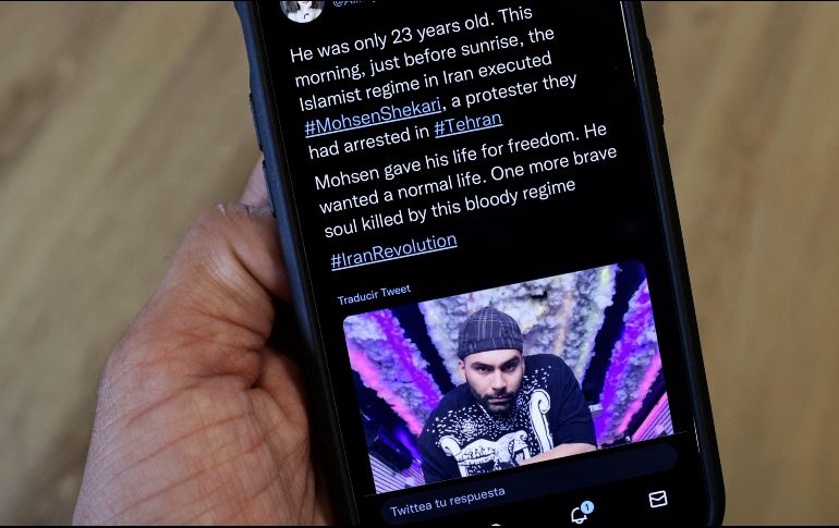 Los expertos de la ONU condenaron la ejecución de Mohsen Shekari por protestar contra el gobierno de Irán y denunciaron persecución política contra otros detenidos que continúan siendo torturados. AFP