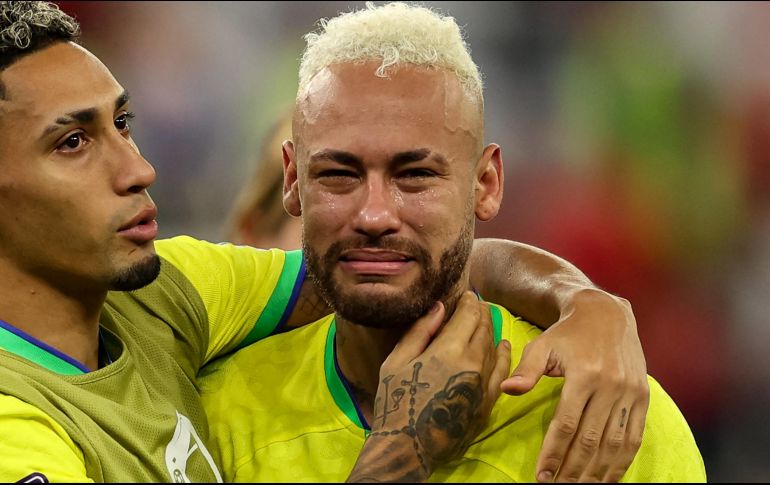 Neymar igualó a Pelé como máximo goleador en la historia de Brasil, pero su logro personal quedó eclipsado por una triste despedida del Mundial de Qatar 2022. AFP / A. Dennis