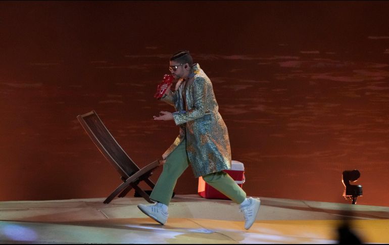 Bad Bunny ofreció ayer su primer concierto en el Estadio Azteca. AP / E. Verdugo