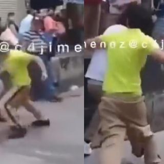 Alumnos de secundaria protagonizan pelea a unas cuadras del Zócalo (VIDEO)