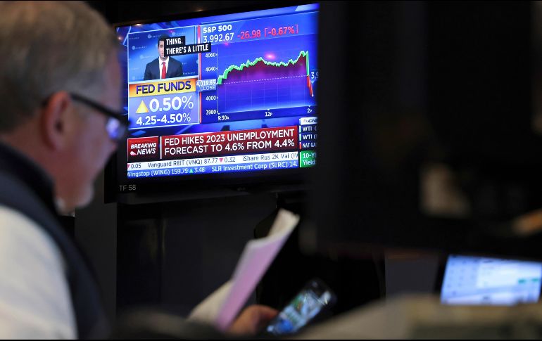 La subida de hoy es la séptima subida consecutiva desde marzo y es más atenuada que las cuatro últimas, que fueron de 0.75 puntos. AP / J. Nikhinson