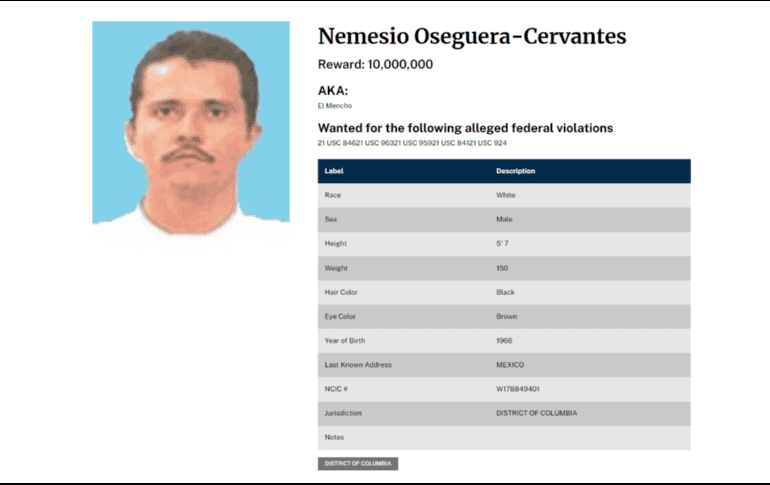 Estados Unidos ofrece una fuerte suma de dinero por datos que colaboren en la captura del 