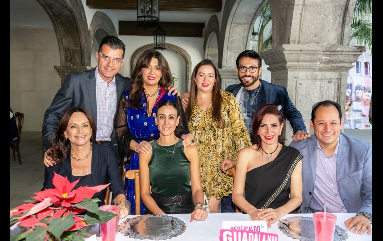 Aldo Arturo González, Lorena Martínez, Nelly de Anda, José Miguel Santos, Josefina Barragán, Michelle Greicha Frangié, Martha Infante y Alejandro Bravo. GENTE BIEN JALISCO/Jorge Soltero