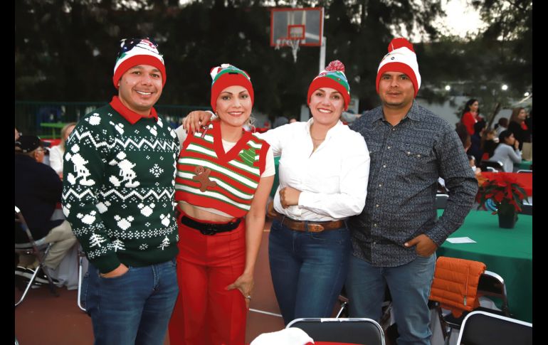 Claudio Zacarías Leal, Yoselyn Partida, Leticia Partida y Efrén Flores. GENTE BIEN JALISCO/Tony Martínez