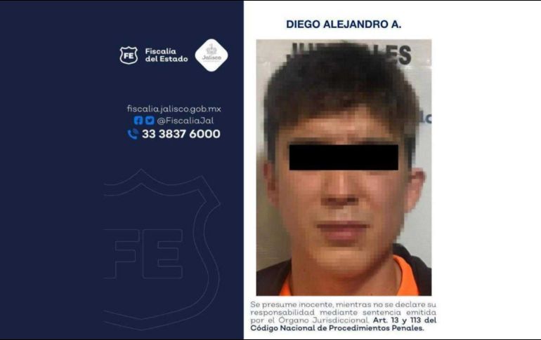 Agentes de la Policía de Investigación lograron la captura de dicho sujeto bajo mandamiento judicial y fue puesto a disposición del Juez que lo requería. ESPECIAL / Fiscalía de Jalisco