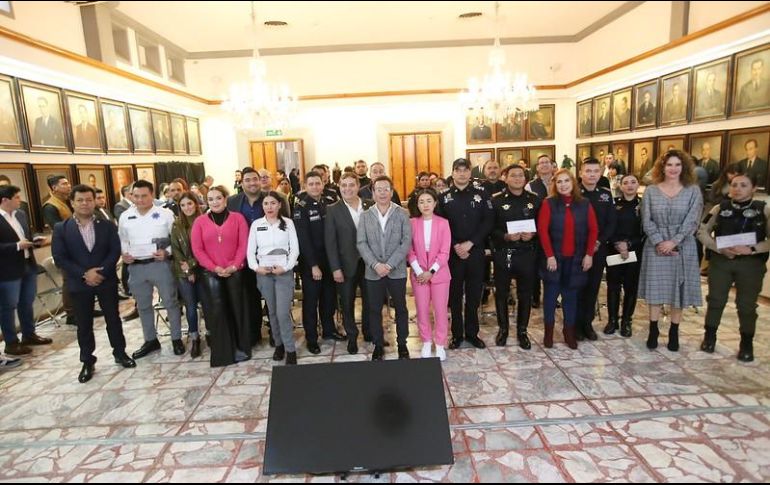 Lemus afirmó que es necesario rectificar la labor de la policía ante un importante trabajo en la reducción de delitos en Guadalajara. ESPECIAL/Gobierno de Guadalajara