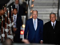 El Air Force One aterrizó sobre las 19:30 horas en el Aeropuerto Internacional Felipe Ángeles (AIFA). C. Cruz/ AFP