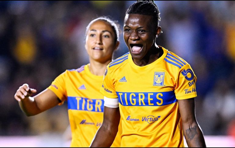 Tigres mostró su poderío como local, al imponerse 6-0 ante las rojinegras. Twitter/@TigresFemenil