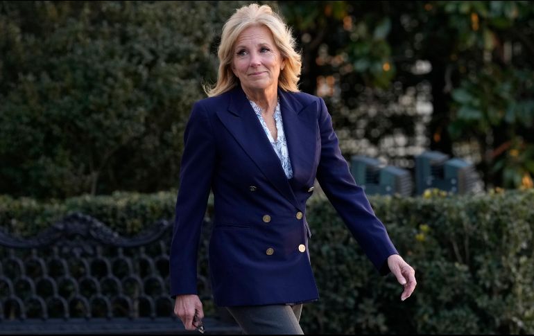 Jill y su esposo, el presidente Joe Biden, pasaron el día en el Centro Médico Militar Nacional Walter Reed, en Bethesda, Maryland. AP/S. Walsh