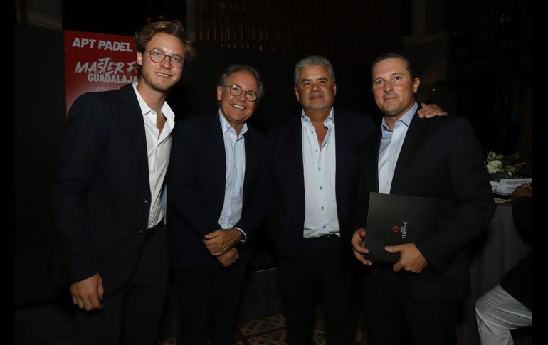 Gustavo Santoscoy García, Gustavo Santoscoy Arriaga, Rafael Salín y Pablo Taboada. GENTE BIEN JALISCO/Claudio Jimeno