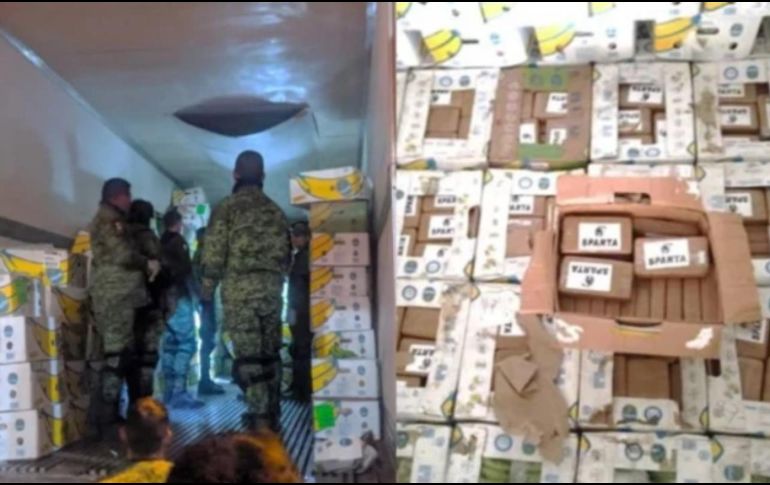 El detenido, la droga y el vehículo de carga pesada fueron puestos a disposición de las autoridades. SUN/ESPECIAL