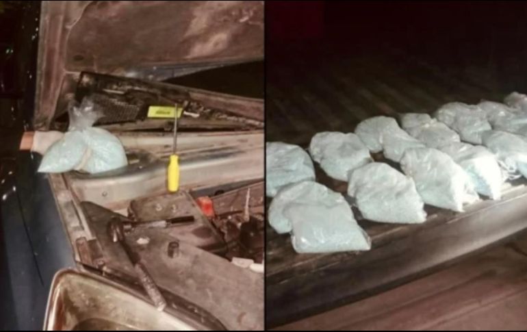 La droga, confeccionada en cientos de pastillas de color azul, se puso a disposición de la Fiscalía General de la República. SUN