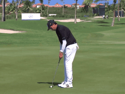 El tapatío Santiago de la Fuente tuvo una ronda de 67 golpes, de ellos cinco birdies y ningún bogey. TWITTER/LAAC_Golf