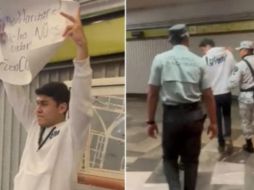 En el primer día de las labores de vigilancia de la Guardia Nacional, detuvieron al joven. ESPECIAL/CAPTURA DE VIDEO