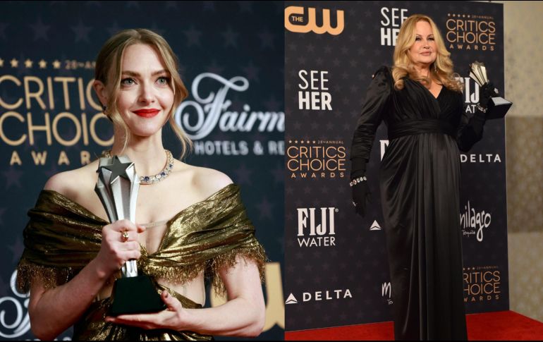 Las primeras ganadoras de la noche fueron Amanda Seyfried como Mejor actriz en una serie limitada o película para televisión por “The Dropout” y Jennifer Coolidge como Mejor actriz de reparto en una serie de drama por “The White Lotus”. AFP / AP