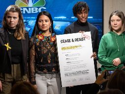 Thunberg participó en un panel organizado por la cadena CNBC en el que también estuvo el director de la Agencia Internacional de la Energía, Fatih Birol. AFP/F. Coffrini