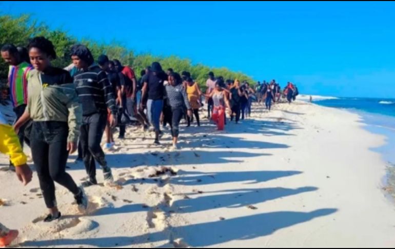 Solo hay un cubano entre los migrantes, los demás son haitianos. ESPECIAL