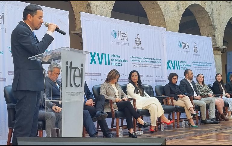 Salvador Romero Espinosa, comisionado presidente del Itei, presentó el informe de actividades del organismo este viernes. EL INFORMADOR/R. Rivas