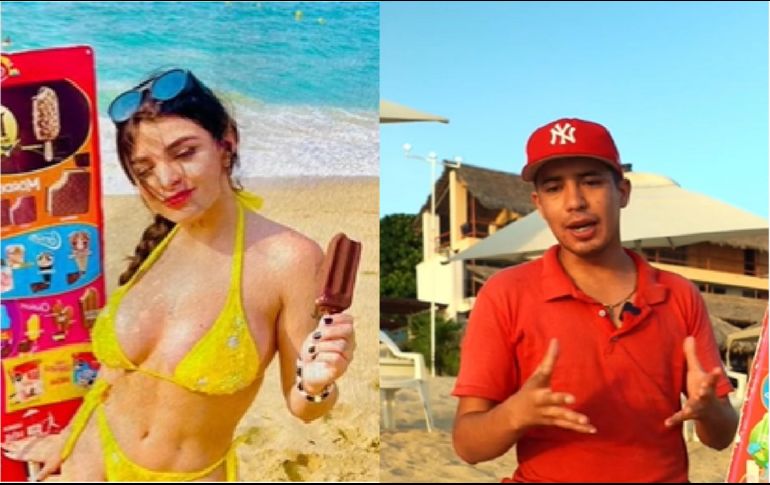 Karely llamó la atención de los usuarios en redes ya que le cobró la foto al vendedor. Especial / Badabun