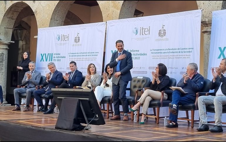 Salvador Romero Espinosa presentó su informe de actividades al frente del Instituto de Transparencia, Información Pública y Protección de Datos Personales del Estado. EL INFORMADOR/R. Rivas