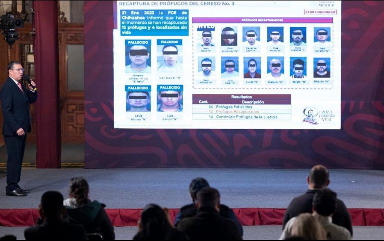 Luis Rodríguez Bucio presenta el informe Cero Impunidad durante la conferencia de prensa 