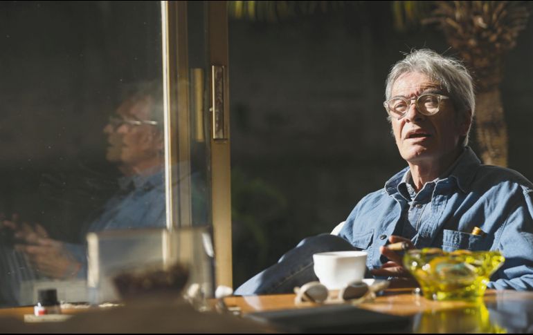 El artista señala que “Línea Roja” es su primera pieza urbana. EL INFORMADOR/ C. Zepeda