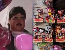 Los globos, chocolates y peluches se venden en el Centro de Guadalajara para regalos del 14 de febrero. ESPECIAL