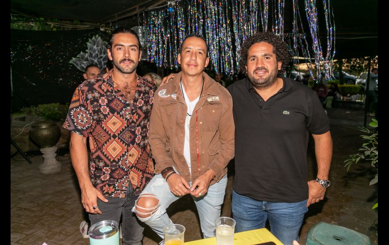 Lalo Orozco, Óscar Díaz y Alberto Candia. GENTE BIEN JALISCO/Jorge Soltero