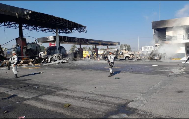 Al momento se contabilizan también 10 lesionados y 10 autos destruidos, además de múltiples daños. ESPECIAL / Guardia Nacional