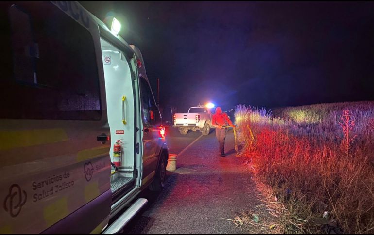 Acudieron al servicio Bomberos Voluntarios B.R.A.C. de Tala, así como peritos forenses. ESPECIAL