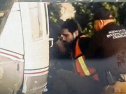 Ovidio fue trasladado a la Ciudad de México luego de ser capturado. Esta foto fue tomada de un vídeo y compartida por el funcionario Jenaro Villamil. ESPECIAL