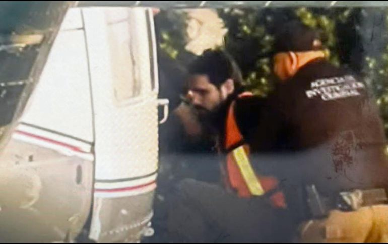 Ovidio fue trasladado a la Ciudad de México luego de ser capturado. Esta foto fue tomada de un vídeo y compartida por el funcionario Jenaro Villamil. ESPECIAL