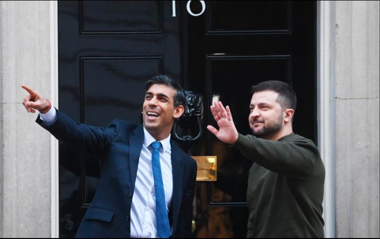 El presidente de Ucrania también visitó Gran Bretaña. SUN