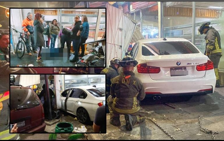 Debido al choque en el puesto, dos trabajadores y una comensal quedaron lesionados. SUN/ESPECIAL