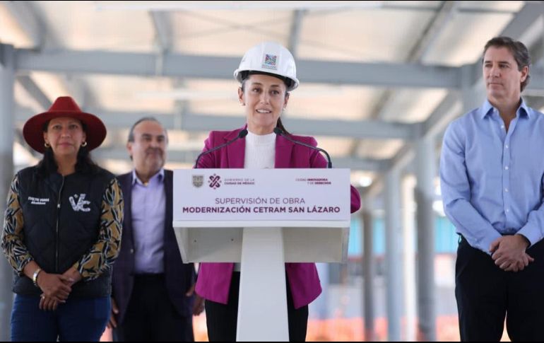 La jefa de Gobierno de la Ciudad de México, Claudia Sheinbaum Pardo, supervisió las obras de modernización del CETRAM San Lázaro. ESPECIAL