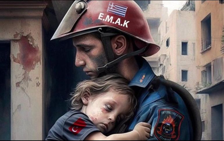 Se utiliza una imagen generada por IA para solicitar donaciones. Panagiotis Kotridis