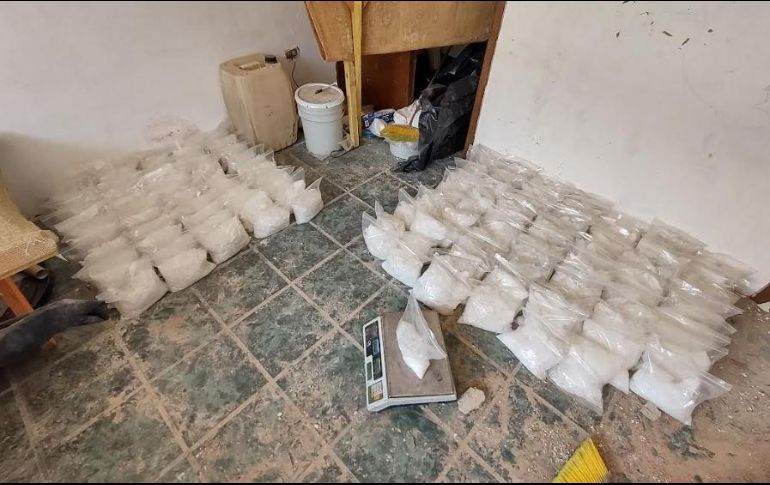 El inmueble y lo asegurado fueron puestos a disposición del Ministerio Público Federal de la FGR en Jalisco. ESPECIAL/FGR Jalisco