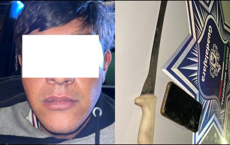 Erick Emiliano “N”, de 20 años asaltó a un estudiante con un cuchillo de carnicero. ESPECIAL