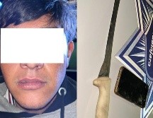 Erick Emiliano “N”, de 20 años asaltó a un estudiante con un cuchillo de carnicero. ESPECIAL