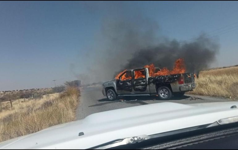 Los bloqueos fueron registradoseste domingo en Fresnillo, Zacatecas. ESPECIAL