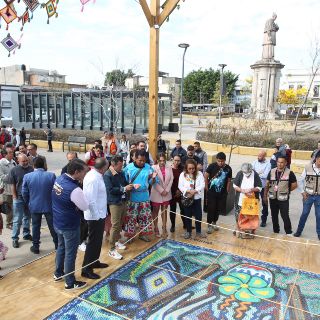 Inauguran Paseo Tejido Wixárika en El Santuario (FOTOS)