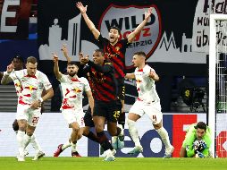 Manchester City decepcionó en su visita a RB Leipzig. EFE.