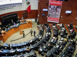 Sesión en el pleno del Senado de la República en la que se discutió el llamado “Plan B” en materia electoral; duró más de siete horas. SUN/D. Simón