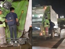 En el video de TikTok se observa al joven con todo y mochila viajando en el camión. SUN