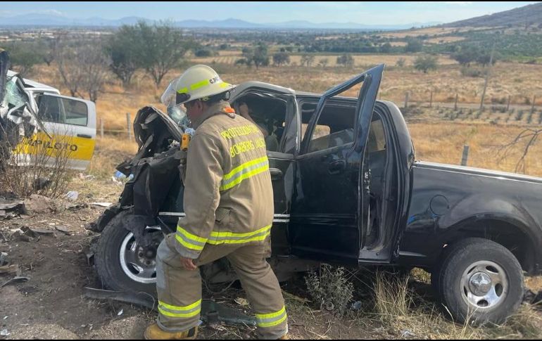 El choque que dejó nueve muertos ocurrió en la carretera Santa Rosa-Ocotlán.ESPECIAL