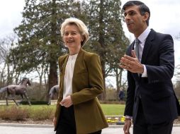 Ursula von der Leyen y Rishi Sunak. PA MEDIA